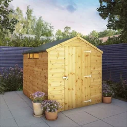 Waltons 8' X 6' Outdoor Shiplap Tongue & Groove Apex Roof Garden Security Storage Shed