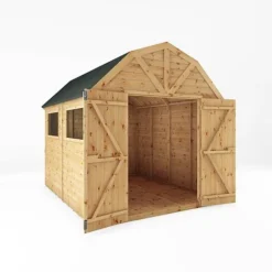 Waltons 10' X 8' Premium Shiplap Tongue And Groove Dutch Barn Garden Workshop Storage Shed -Garden Central Sales Store SI 001 004 0120 10x8 DT Premium Shiplap Dutch Barn DD MainDO