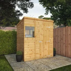 Waltons 6' X 4' Outdoor Tongue & Groove Pent Roof Modular Repositionable Shiplap Garden Storage Shed