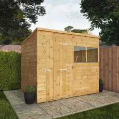 Waltons 8' X 6' Outdoor Tongue & Groove Pent Roof Modular Repositionable Shiplap Garden Storage Shed