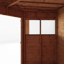 Waltons 7' X 7' Outdoor Shiplap Tongue & Groove Flat Roof Garden Corner Storage Shed -Garden Central Sales Store SI 001 004 0127 7x7 Shiplap Corner Shed Detail003