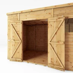 Waltons 12' X 8' Premium Shiplap Pent Roof Garden Shed -Garden Central Sales Store SI 001 004 0132 12x8 Premium Shiplap Pent Detail002