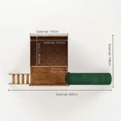 Waltons 5' X 5' Children's Tulip Playhouse With Tower & Slide -Garden Central Sales Store SI 002 001 0007 Tulip Playhouse Tower Slide Floor Plan