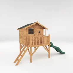 Waltons 5' X 5' Children's Tulip Playhouse With Tower & Slide -Garden Central Sales Store SI 002 001 0007 Tulip Playhouse Tower Slide Perspective Studio