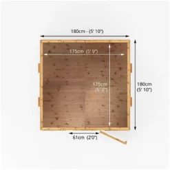 Waltons 6 X 6 Honeypot Dutch Barn Wooden Shiplap Tongue And Groove Garden Playhouse -Garden Central Sales Store SI 002 001 0009 Floor Plan