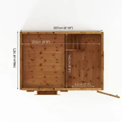 Waltons 7 X 5 Honeypot Snowdrop Apex Wooden Garden Playhouse With Loft -Garden Central Sales Store SI 002 001 0015 Double Story Snowdrop Playhouse Spec Floor