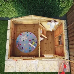 Waltons 7 X 5 Honeypot Snowdrop Apex Wooden Garden Playhouse With Loft -Garden Central Sales Store SI 002 001 0015 Double Story Snowdrop Playhouse W5 Aerial