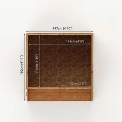 5 X 5 Waltons Honeypot Poppy Apex Wooden Playhouse -Garden Central Sales Store SI 002 001 0022 Poppy Playhouse Floor