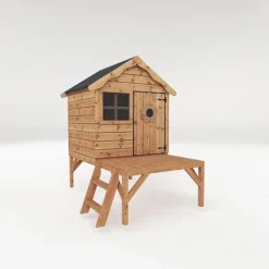 Waltons 4 X 4 Wooden Snug Garden Shed Playhouse With Tower -Garden Central Sales Store SI 002 001 0043 Snug Playhouse with Tower Perspective Studio