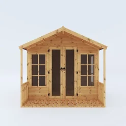 Waltons 8' X 8' Apex Summerhouse With Veranda -Garden Central Sales Store SI 003 001 0005 8x8 Wessex Summerhouse Front
