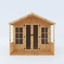 Waltons 10' X 8' Apex Summerhouse With Veranda -Garden Central Sales Store SI 003 001 0006 10x8 Wessex Summerhouse Front
