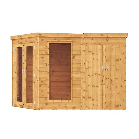 Waltons 11' X 7' Corner Summerhouse With Side Shed 8 Waltons 11' X 7' Corner Summerhouse With Side Shed - Image 8
