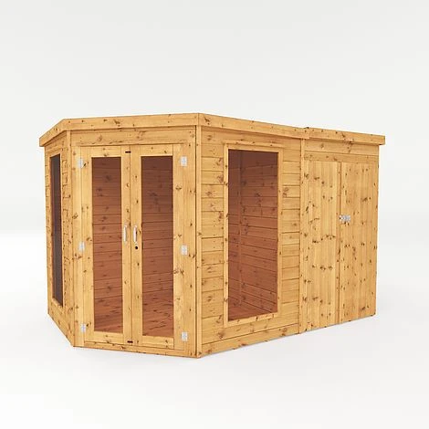 Waltons 11' X 7' Corner Summerhouse With Side Shed 10 Waltons 11' X 7' Corner Summerhouse With Side Shed - Image 10