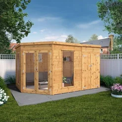 Waltons 12' X 8' Corner Summerhouse With Side Shed