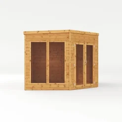 Waltons 13' X 9' Corner Summerhouse With Side Shed -Garden Central Sales Store SI 003 001 0079 13x9 Corner Summerhouse with Side Shed Studio Left