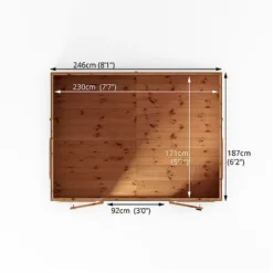 Waltons 8' X 6' Hip Roof Summerhouse -Garden Central Sales Store SI 003 001 0082 8x6 Clover Summerhouse Floor20Plan