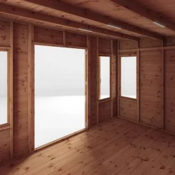 Waltons 12 X 8 Premium Shiplap Tongue And Groove Helios Curved Roof Wooden Garden Summerhouse -Garden Central Sales Store SI 003 001 0089 12x8 Helios Summerhouse Detail001