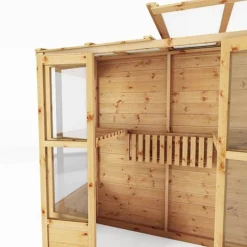 Waltons 6 X 3 Traditional Wooden Tall Wall Victorian Mini Greenhouse Potting Shed -Garden Central Sales Store SI 004 001 0023 6x3 Traditional Tall Wall Greenhouse Detail002