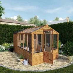 Waltons 12' X 6' Apex Greenhouse With Shed Extension