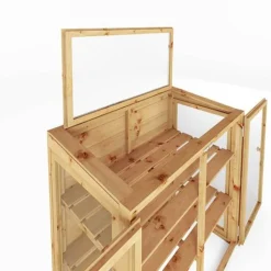 Waltons 4 X 2 Traditional Wooden Mini Greenhouse Potting Shed -Garden Central Sales Store SI 004 001 0028 DT 4x2 Mini Greenhouse Detail001