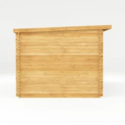Waltons 6m X 3m Studio Pent With Outdoor Area - 28mm - Double Glazed -Garden Central Sales Store SI 006 002 0061 Log Cabin with Patio Area Studio Left