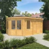5m X 3m Corner Lodge Plus - 28mm Double Glazed (Side Shed)