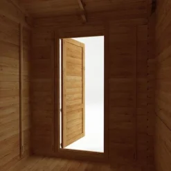 5m X 3m Corner Lodge Plus - 28mm Double Glazed (Side Shed) -Garden Central Sales Store SI 006 004 0082 5mx3m Corner Lodge Plus 44mm Double Glazed Studio LH Detail008