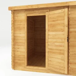 5m X 3m Corner Lodge Plus - 28mm Double Glazed (Side Shed) -Garden Central Sales Store SI 006 004 0082 5mx3m Corner Lodge Plus 44mm Double Glazed Studio RH Detail001