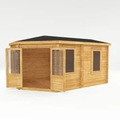 5m X 3m Corner Lodge Grande - 28mm Double Glazed -Garden Central Sales Store SI 006 004 0083 5mx3m Corner Lodge Grande 44mm Double Glazed Studio LH DO