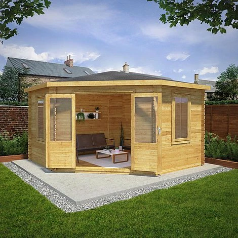 4m X 4m Corner Cabin - 28mm Double Glazed 2 4m X 4m Corner Cabin - 28mm Double Glazed - Image 2