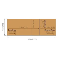 Waltons 12' X 4' Dog Run And Kennel -Garden Central Sales Store SI 010 001 0004 300dpi 15