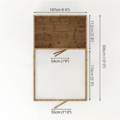 Waltons 10' X 6' Dog Kennel And Run -Garden Central Sales Store SI 010 001 0006 10x6 Dog Run Extension and Floor Plan 2