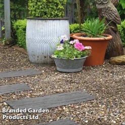Eco-Friendly Grey Stepping Stone Rail Road Sleepers -Garden Central Sales Store STEP STONERAIL S46999