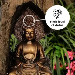 Secluded Buddha LED Garden Water Feature -Garden Central Sales Store Seculded buddha edit2