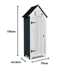 Wooden Sentry Post Storage Shed Grey -Garden Central Sales Store Sentry 5