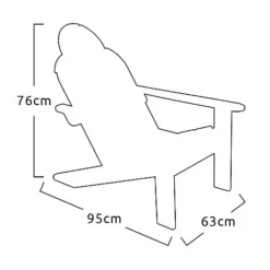 Idooka Wooden Adirondack Chair -Garden Central Sales Store Silhouette11