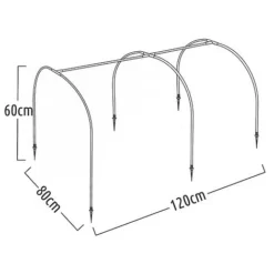 Idooka Polytunnel And Pop Up Greenhouse Cold Frame - Hoops Grow Tunnel -Garden Central Sales Store Silhouette17