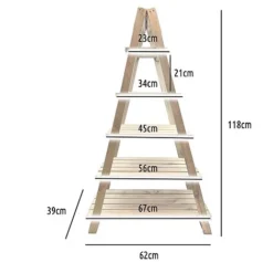Idooka Natural Ladder Storage Shelves -Garden Central Sales Store Silhouette19