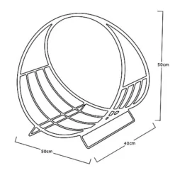 Idooka Wood Basket Log Store Firewood Rack -Garden Central Sales Store Silhouette5