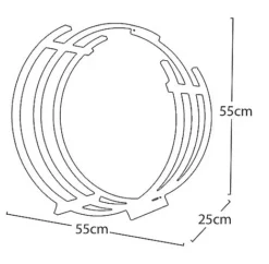 Idooka Wood Basket Log Store Firewood Rack -Garden Central Sales Store Silhouette6