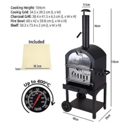 Idooka Woodfired Pizza Oven & Charcoal BBQ -Garden Central Sales Store Silhoutte