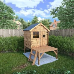 Waltons 4 X 4 Wooden Snug Garden Shed Playhouse With Tower