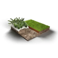 Straightcurve Rigid - Garden Edging 100mm Bundle Of 10 Weathering Steel -Garden Central Sales Store Straightcurve Rigid Garden Edging 100mm Rigidline Installed Cross Section 1