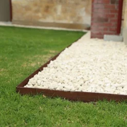 Straightcurve Rigid - Garden Edging 100mm Bundle Of 10 Weathering Steel