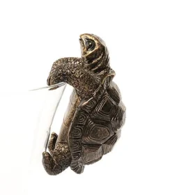 Antique Bronze Coloured Tortoise Pot Buddy - Pot Hanger -Garden Central Sales Store TORTOISE20 20CLEAR20POT20 20CROPPED20 20PB0018