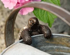 Antique Bronze Coloured Tortoise Pot Buddy - Pot Hanger -Garden Central Sales Store TORTOISE20 20WATERING20CAN20 20CROPPED20 20PB0018