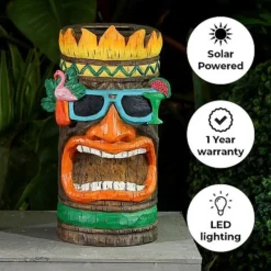 Tiki Garden Solar Ornament Medium 30cm -Garden Central Sales Store Tiki 30 edit