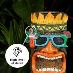 Tiki Garden Solar Ornament Medium 30cm -Garden Central Sales Store Tiki 30 edit3