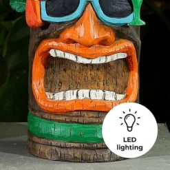 Tiki Garden Solar Ornament Medium 30cm -Garden Central Sales Store Tiki 30 edit4