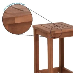 Idooka Acacia Wood Bistro Bar Set -Garden Central Sales Store VT2200360.FSC